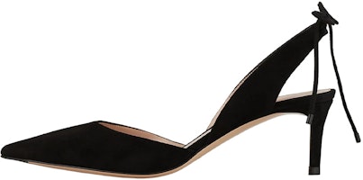 (Women) Emporio Armani Velvet Pumps 'Black Pointed Stiletto' X1E908XC067100002 (Women) Emporio Armani Velvet Pumps 'Black Pointed Stiletto' X1E908XC067100002