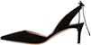 (W) Emporio Armani Velvet Pumps 'Stiletto Hitam Runcing' X1E908XC067100002