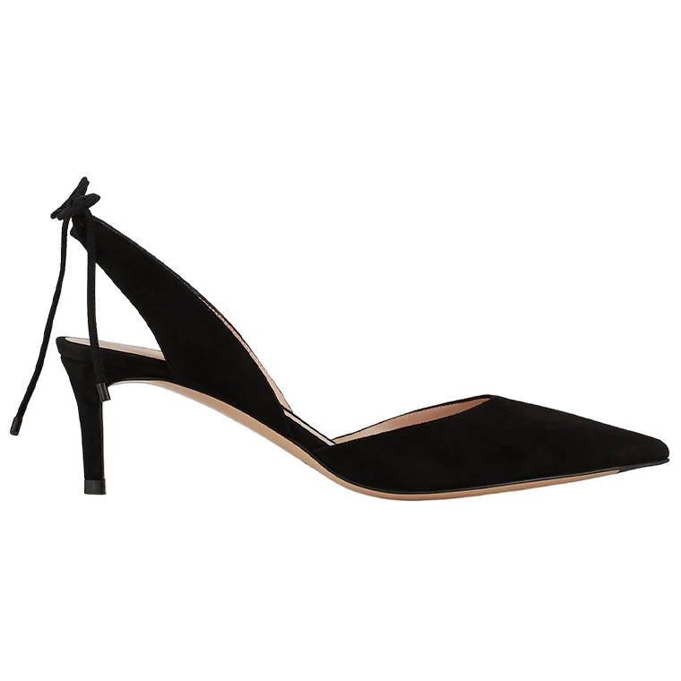 Order (W) Emporio Armani Zapatos de Terciopelo Negro 'Stiletto Punta Fina' X1E908XC067100002