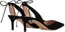 Shop (W) Emporio Armani Velvet Pumps 'Stiletto Hitam Runcing' X1E908XC067100002