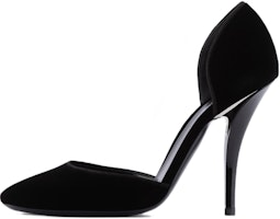 (Women) Emporio Armani Velvet Round Toe Slip-On Stiletto 'Black' X1E934XD115100002 (Women) Emporio Armani Velvet Round Toe Slip-On Stiletto 'Black' X1E934XD115100002