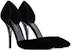 (Women) Emporio Armani Velvet Round Toe Slip-On Stiletto 'Black' X1E934XD115100002
