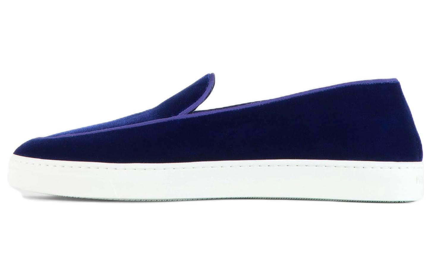 (Women) Emporio Armani Velvet Slip-On Low Top 'Blue' X1Y004XL784100133