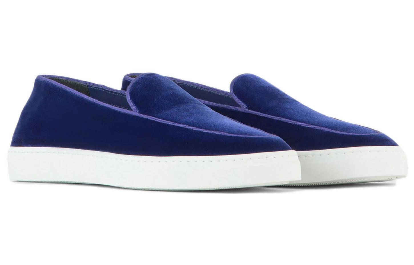 (W) Emporio Armani Velvet Slip-On Low Top 'Blue' 圖 4