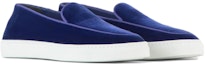 Shop (W) Emporio Armani Kasut Beludru Slip-On Rendah 'Biru' X1Y004XL784100133