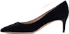 (W) Emporio Armani Velvet Slip-On Round Toe Stiletto 'Hitam' X1E718XT684100002