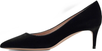 (Women) Emporio Armani Velvet Slip-On Round Toe Stiletto 'Black' X1E718XT684100002 (Women) Emporio Armani Velvet Slip-On Round Toe Stiletto 'Black' X1E718XT684100002