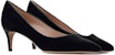 (W) Emporio Armani Velvet Slip-On Round Toe Stiletto 'Hitam' X1E718XT684100002