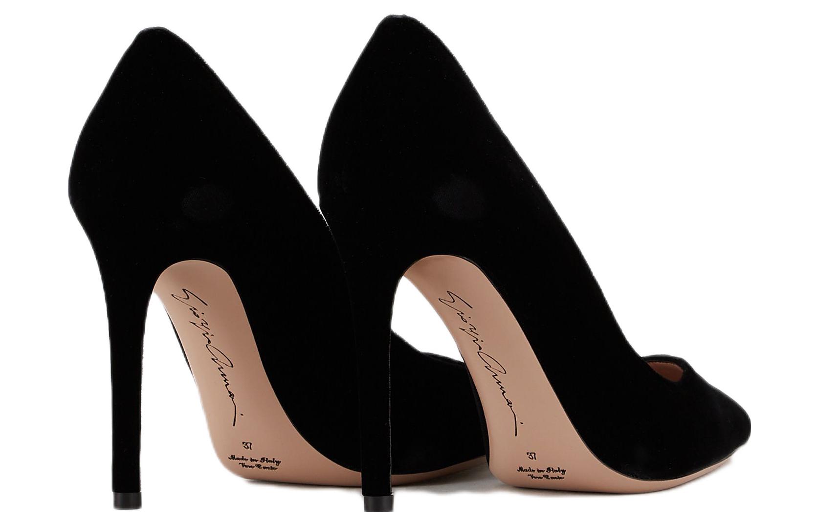 (W) Emporio Armani Velvet Sock-like Stiletto 'Black' 圖 4