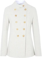 (Women) Emporio Armani White Double-Breasted Casual Jacket H4NG15-E2105-1010 (Women) Emporio Armani White Double-Breasted Casual Jacket H4NG15-E2105-1010