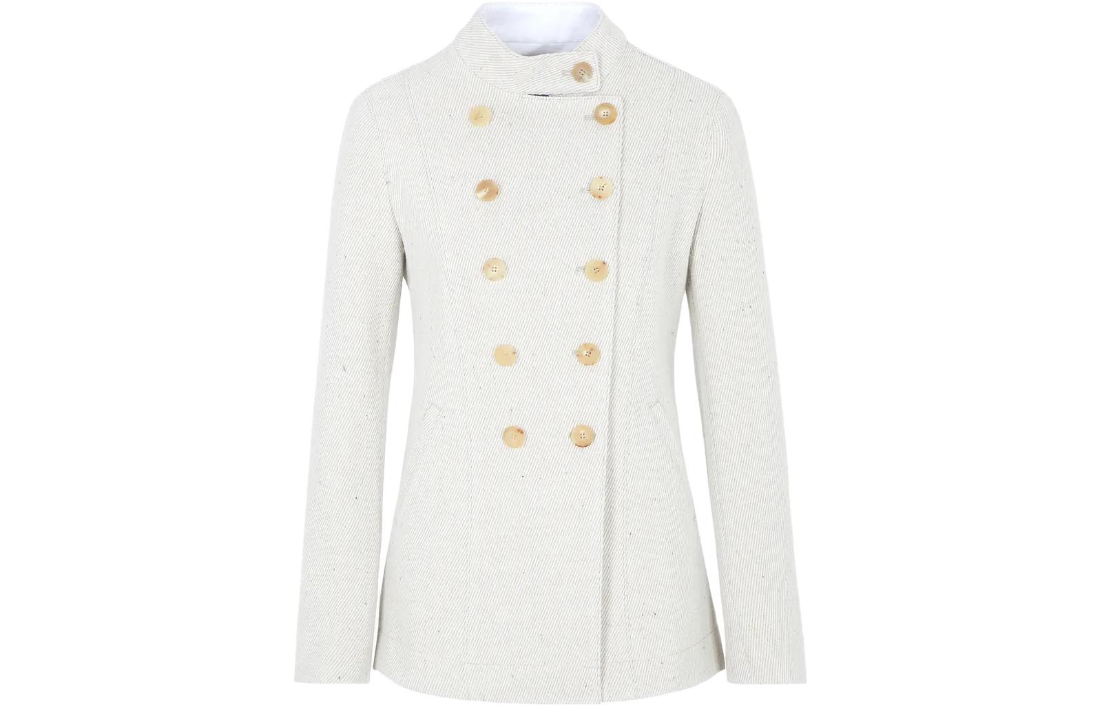 (Women) Emporio Armani White Double-Breasted Casual Jacket H4NG15-E2105-1010 圖 2