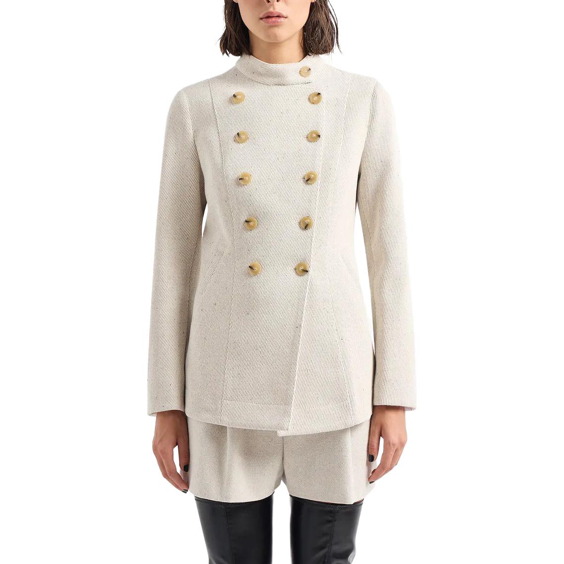 (Women) Emporio Armani White Double-Breasted Casual Jacket H4NG15-E2105-1010 圖 3