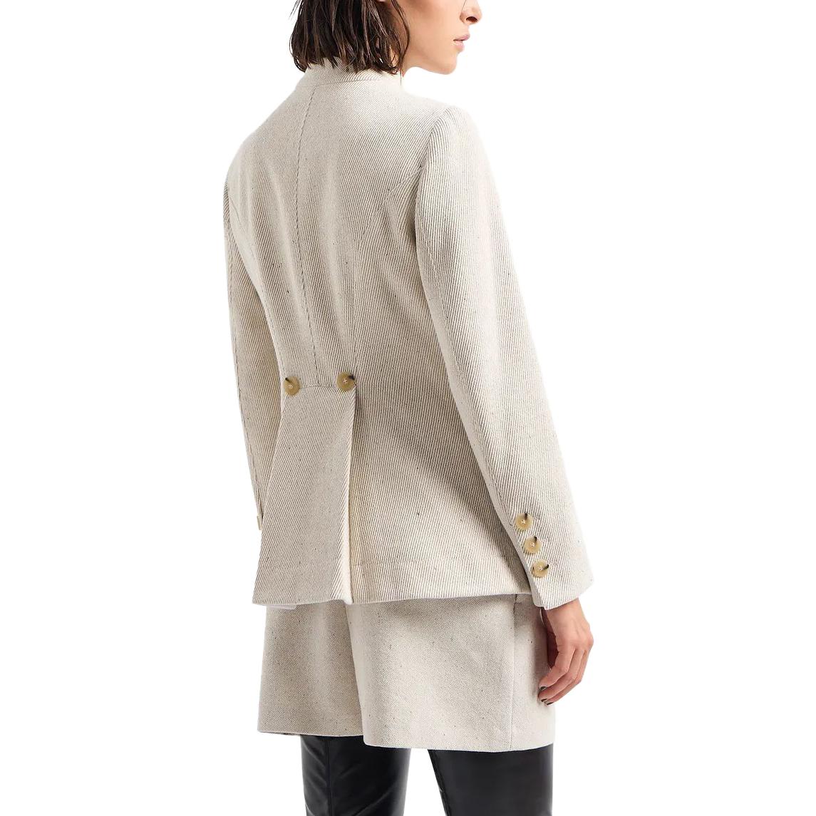 (Women) Emporio Armani White Double-Breasted Casual Jacket H4NG15-E2105-1010 圖 4