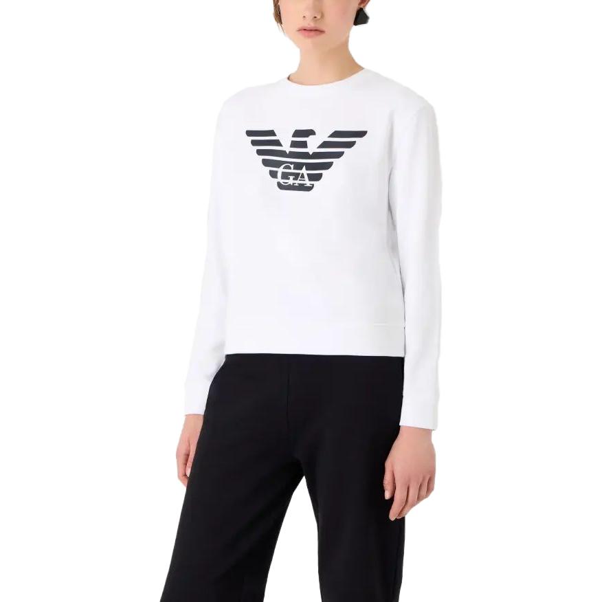 (Women) Emporio Armani White Logo Print Crewneck Long Sleeve Sweatshirt 8N2M9E-2J49Z-F108 圖 4