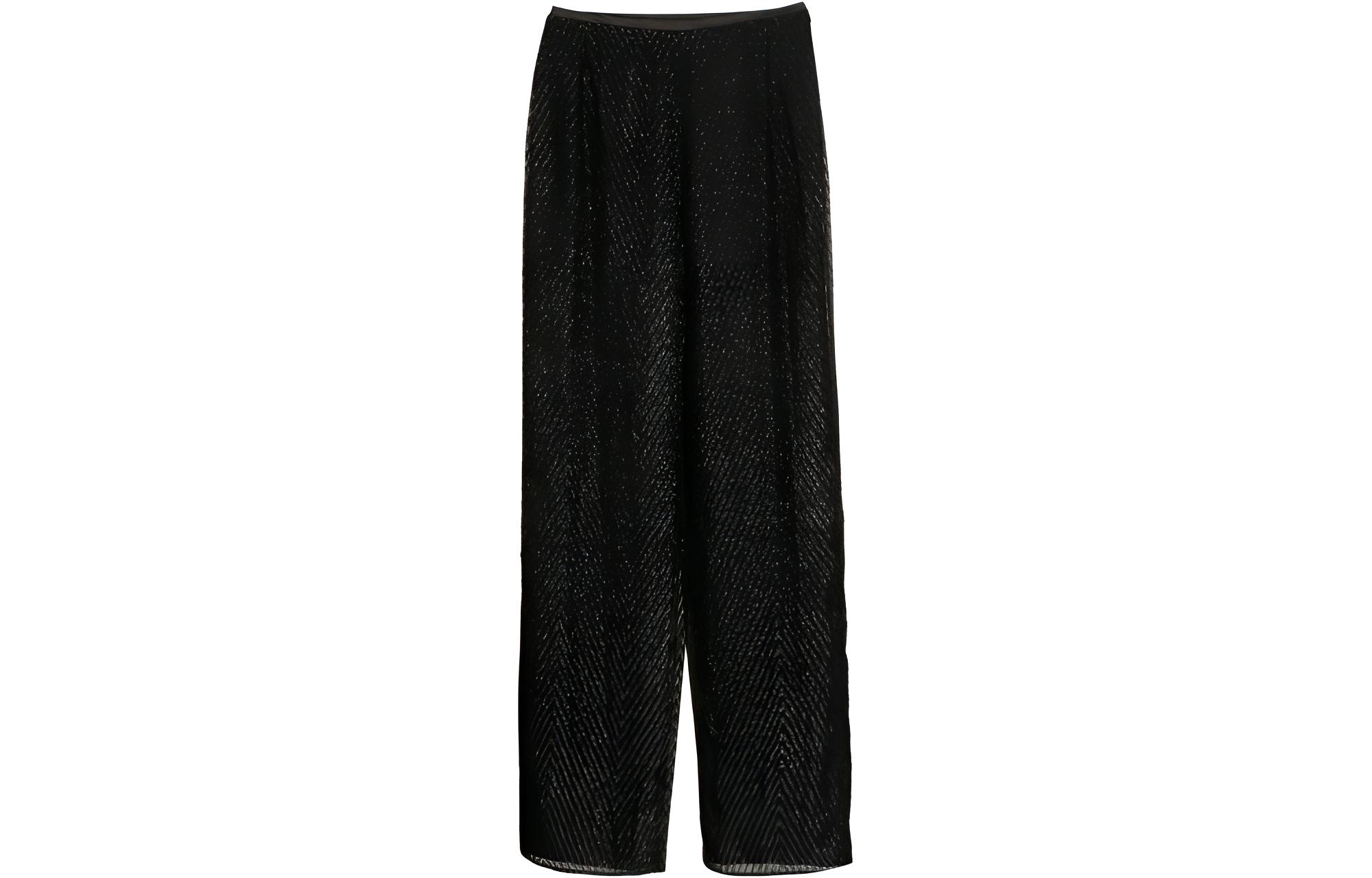 (Women) Emporio Armani Women’s SS22 High-Waisted Sequin Pants Black. INP1STI9920999