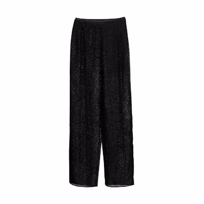 (Women) Emporio Armani Women’s SS22 High-Waisted Sequin Pants Black. INP1STI9920999