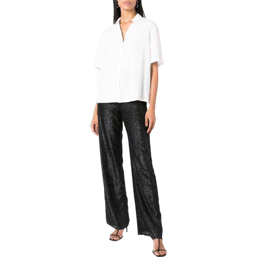 Lookbook (Women) Emporio Armani Women’s SS22 High-Waisted Sequin Pants Black. INP1STI9920999
