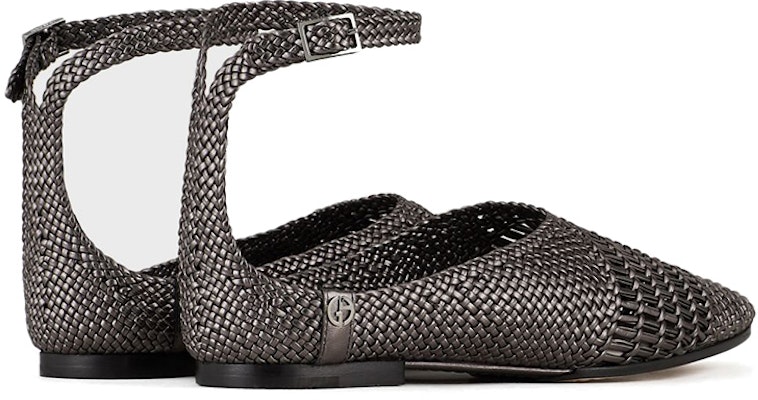 (Women) Emporio Armani Woven Leather Flat 'Silver' X1R012XF522Q392 Lookbook (Women) Emporio Armani Woven Leather Flat 'Silver' X1R012XF522Q392