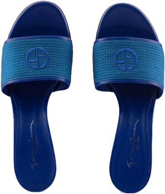 (Women) Emporio Armani Woven Slip-On High Heels 'Blue' X1R017XN8321T125 Lookbook (Women) Emporio Armani Woven Slip-On High Heels 'Blue' X1R017XN8321T125