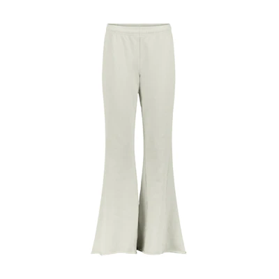 (Women) Entire Studios FW23 White Fleece-Lined Flared Casual Pants. ES2303RI