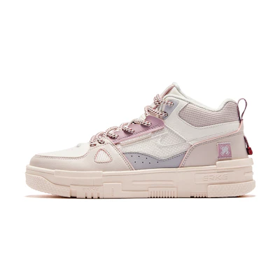 (W) ERKE 鸿星尔克 Mid-Top Skate Sneaker 'Pink White'