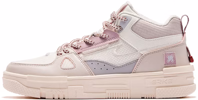(Women) ERKE 鸿星尔克 Mid-Top Skate Sneaker 'Pink White' 52123301249-106 (Women) ERKE 鸿星尔克 Mid-Top Skate Sneaker 'Pink White' 52123301249-106