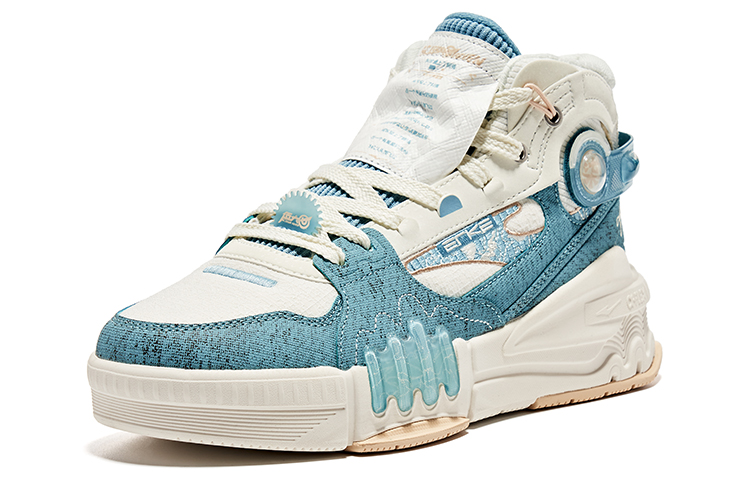 (W) ERKE 伍六七 Hongxing High-Top Sneaker 'White Blue' 圖 3