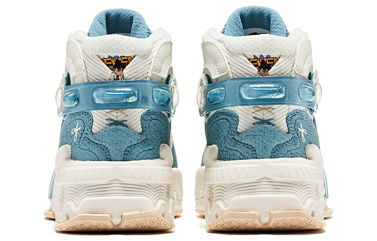 (W) ERKE 伍六七 Hongxing High-Top Sneaker 'White Blue' 圖 4