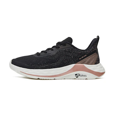 (W) ERKE Erxing Hongxing Knit Low-Top Running Shoes 'Black Pink Gold'