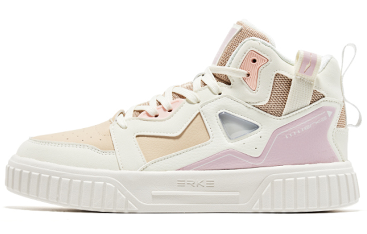 (Women) ERKE Erxleben Casual High-Top Sneakers 'White Pink' 12122101241-003