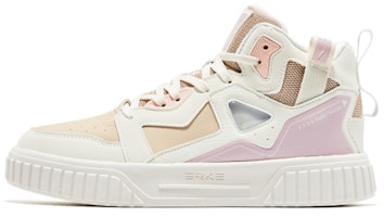 (Women) ERKE Erxleben Casual High-Top Sneakers 'White Pink' 12122101241-003 (Women) ERKE Erxleben Casual High-Top Sneakers 'White Pink' 12122101241-003