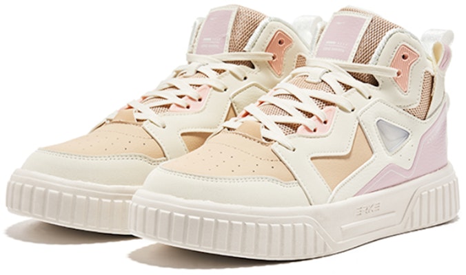(Women) ERKE Erxleben Casual High-Top Sneakers 'White Pink' 12122101241-003 Order (Women) ERKE Erxleben Casual High-Top Sneakers 'White Pink' 12122101241-003