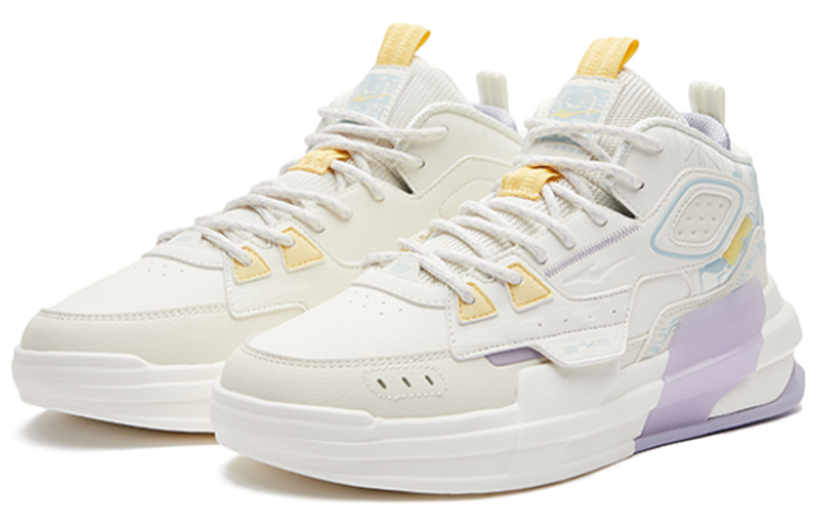 (W) ERKE Hongxing 'Banquet White Purple High-Top' 圖 2