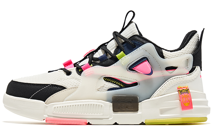 Buy (W) 鸿星尔克 解构低帮运动鞋 '白色霓虹桃粉' 12122101413-003