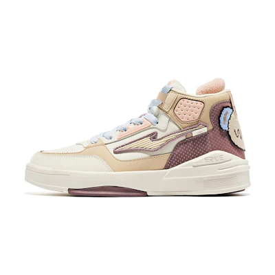 (W) ERKE Hongxing High-Top Skate Shoe 'White Brown Blue'
