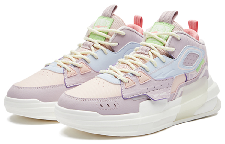 Lookbook (W) 鸿星尔克 高帮鞋 '粉紫夜宴' 52122301067-703