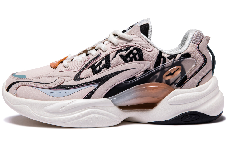 (W) ERKE Hongxing Kunlun Wuxing Low 'Pink Grey Black'