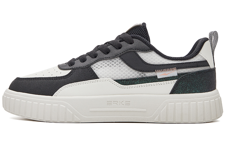 (W) ERKE Hongxing Low Top 'Black White' 'Yu Lu'