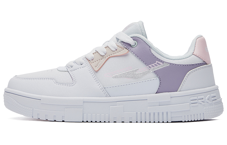(W) ERKE Hongxing Low Top 'Pure White Mist Purple'