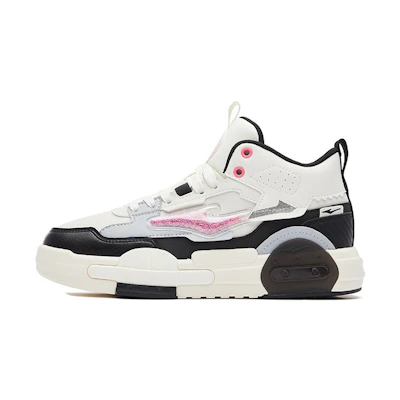 (W) ERKE Hongxing Mid-Top 'Cream Black'