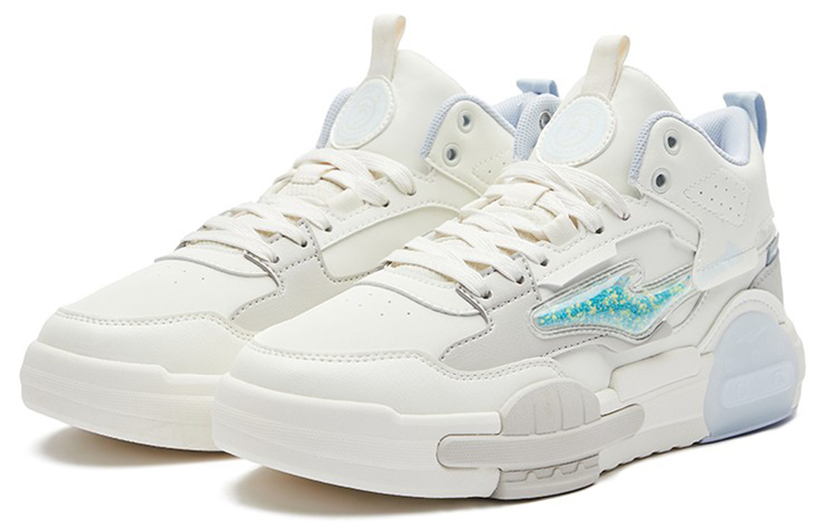 Order (W) ERKE Hongxing Sepatu Skate Mid-Top 'Putih Krem & Biru' 52122301415-001