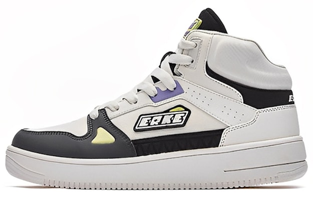(Women) ERKE Hongxing Mid-Top Skate Shoes 'White Black' V2121401242-001 Buy (Women) ERKE Hongxing Mid-Top Skate Shoes 'White Black' V2121401242-001