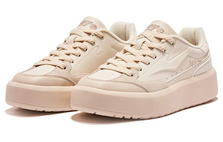 Order 鸿星尔克 復古休閒 防滑耐磨 低幫 板鞋 女款 樺木色