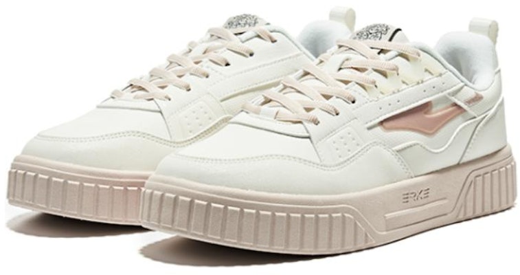 (W) ERKE Hongxing Retro Casual 'Blanco Rosa' 12122401532-002 Order (W) ERKE Hongxing Retro Casual 'Blanco Rosa' 12122401532-002
