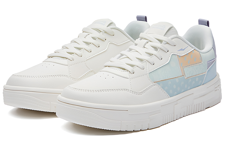 (W) ERKE Hongxing Retro Low-Top Sneakers 'Cashew Flower Light Blue' 圖 2