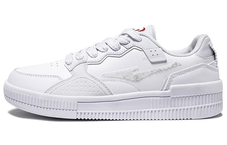 (Women) ERKE Hongxing Skate Low 'Caramel Latte White Red' 52122301031-004