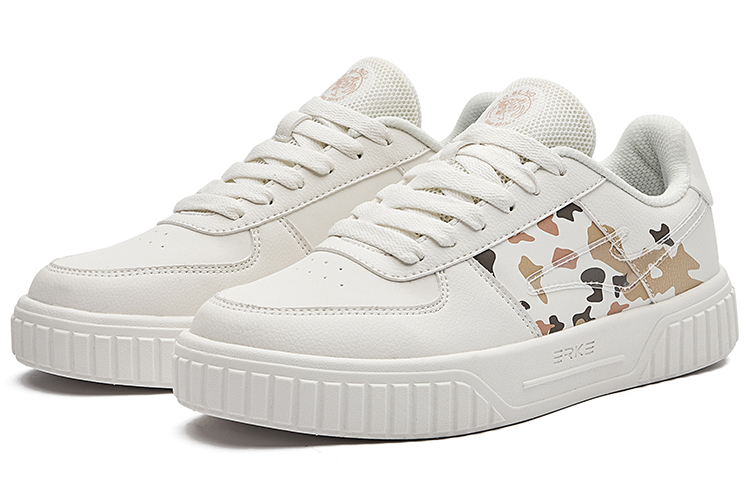 (W) ERKE Hongxing Skate Low 'Luo Hua White Beige' 圖 3