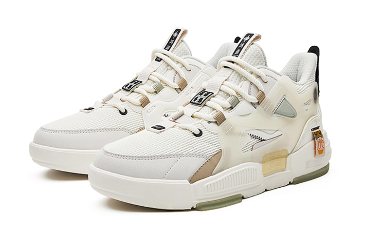 Order (W) 鸿星尔克滑板鞋低帮‘乳白色橡胶籽’ 12122101413-005