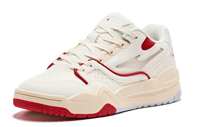 (W) ERKE Hongxing Skate Low 'White Red' 圖 3
