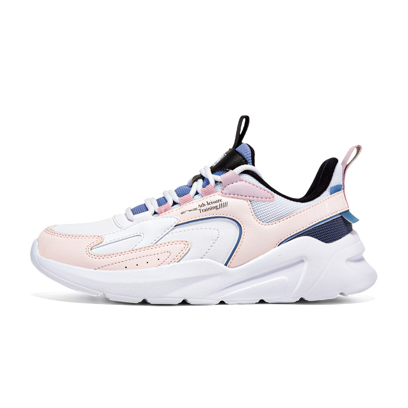 (Women) ERKE Lightweight Breathable Running Shoes White Pink Low-Top 52121420272 ERKE White/Light Pink Sneakers